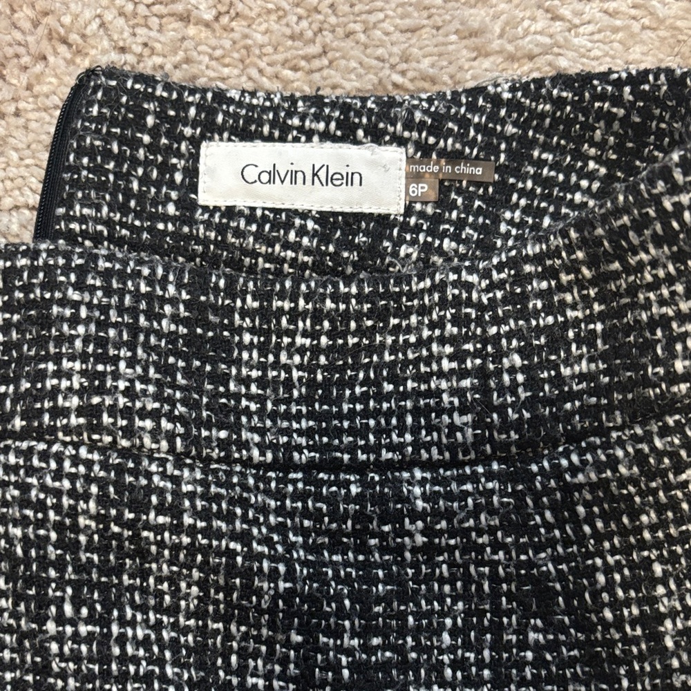 Calvin Klein Tweed Black and White Skirt